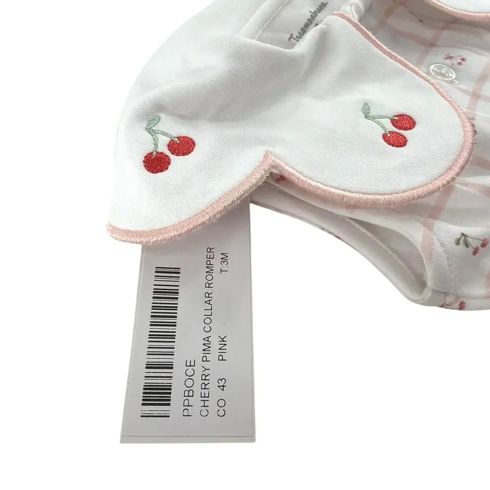 Tecomoabesos Cherry Pima Romper Pink Size 3M